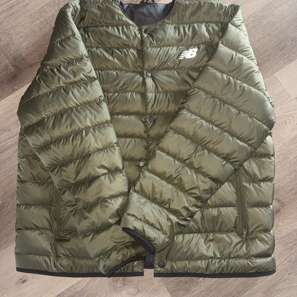 New Balance Other - New Balance Quilted Olive Jacket XXL